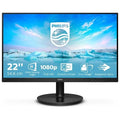 PHILIPS Monitor 221V8A da 22", Adaptive Sync 75 Hz, VA, Full HD, 4 ms, HDMI, VGA, Casse Audio Integrate, Attacco VESA, Nero